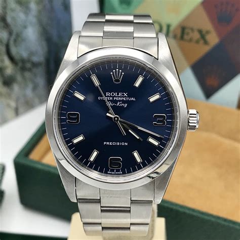 rolex 34mm stainless steel air king|rolex air king 34 mm.